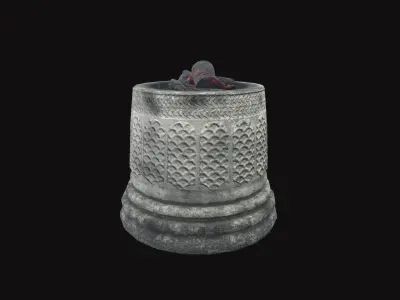 Medieval Torch V24 Low-poly 3D model