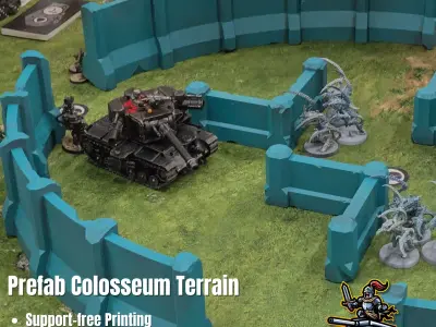 Prefab Colosseum Modular Terrain STL Set 3D print model