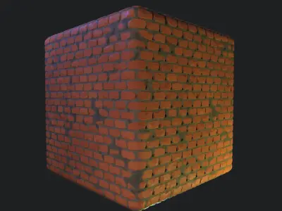 Stylized Brick Wall Material 01 Texture