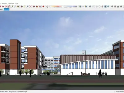 Sketchup School and University L2 3D model