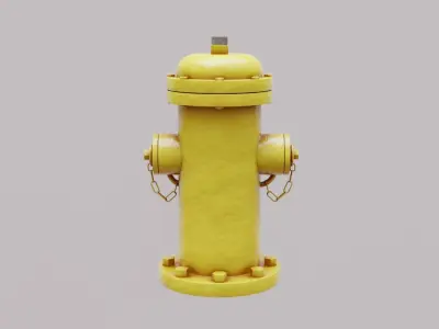 Fire Hydrant Low-poly 3D model