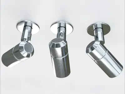 Light chrome wall on wall 3D model