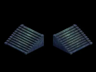 Disney main city - underground palace stairs 02 3D model