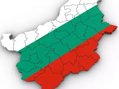 3d Political Map of Bulgaria 3D model