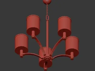 PROSPECT chandelier with four lamps 3D model