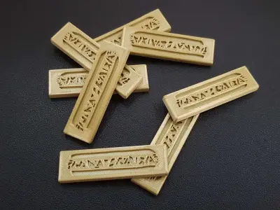 Gold Pressed Latinum Slips and Strips 3D print model