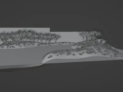 Winter forest  3D model