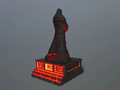 lava statue 4 Low-poly 3D model