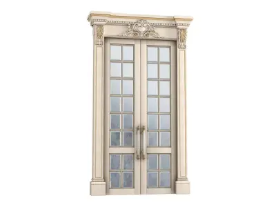 Sliding doors Aged Beveled Accent mirror 3D model