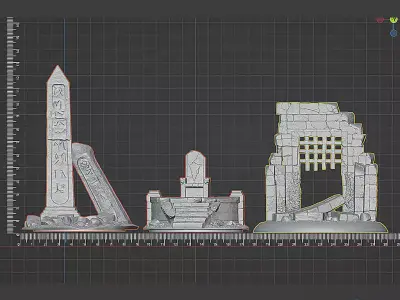 Ancient Ancestral Ruins - Set - Pre-supported 3D print model