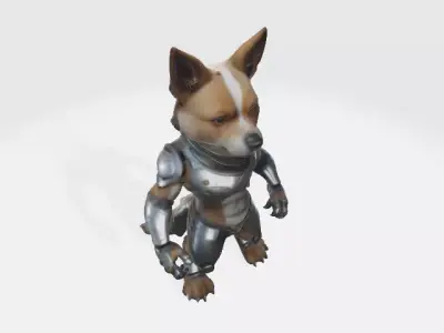 humanoid robotic dog 3D model