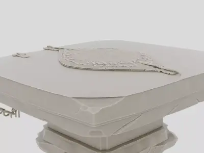 Fantasy Stone Altar with Chains for 3D print 3D model