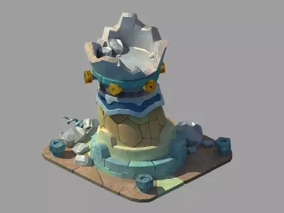 Battle Tower Destructive Status Yu Wanxiang 3D model