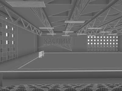 Gym Athletics Interior Low-poly 3D model