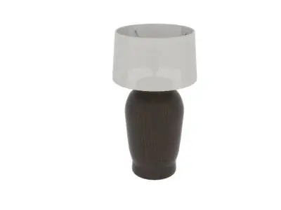  Wooden Cylinder Table Lamp  Low-poly 3D model