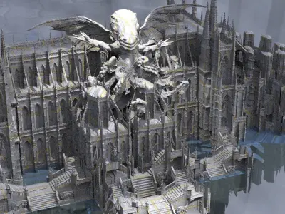 Secret Cult Cathedral of Cthulhu 3D model