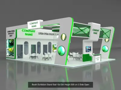 10 Exhibition Stand Stall Booth 3D model 3D Model Collection 3D Model Pack 3