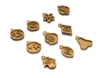 Jewelry microphone with lines 3D print model