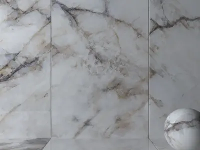 Wall Tiles Museum Crystal White 160x320 Set 2 Texture