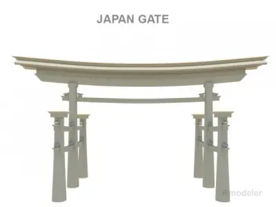 Japan Gate 3D model