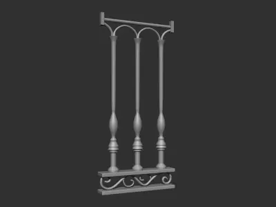 Railing Designs IMM OBJ Brush Pack 10 in One 3D model