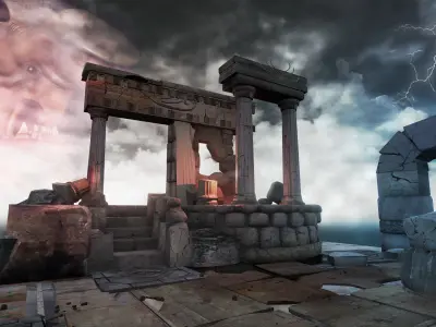 Detailed Temple Ruins 3D model