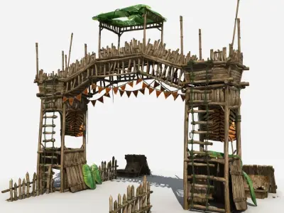 Gate Guard Tower 3D model