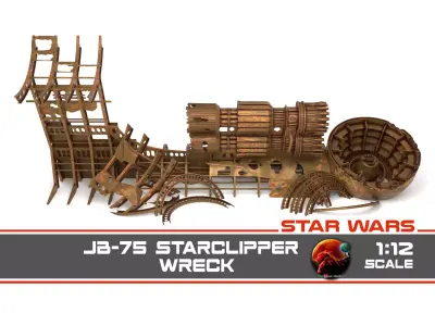 JB-75 Starclipper Wreck 1-12 scale Blackseries 3D print model