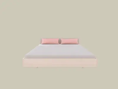 Model Set 12 Fusion bed Zeitraum Bedside table JWDA Lamp MENU  3D model