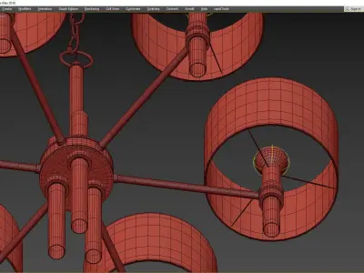 ANKE BRASS CHANDELIER 3D model