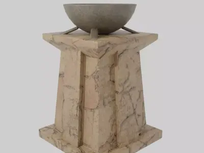Ancient Egyptian Brazier Low-poly 3D model