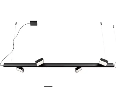 magnetic track light 3D model
