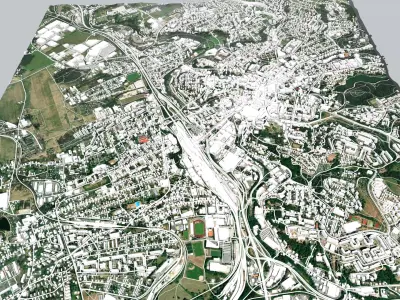 Cityscape Liberec Czech Republic 3D model