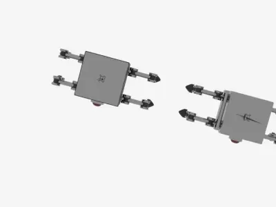 Cube Burger Bot model  3D model