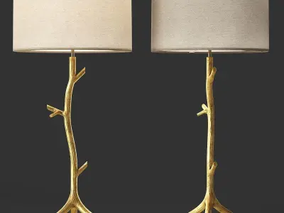 Porta Romana Twig Lamp Low-poly 3D model