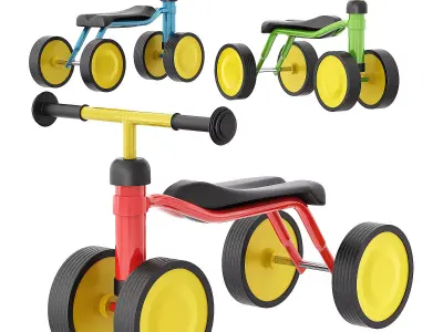 Runbike Puky Pukylino Red red 3D model