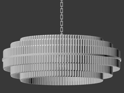 Vienna Round Crystal Chandelier Antique Brass 3D model