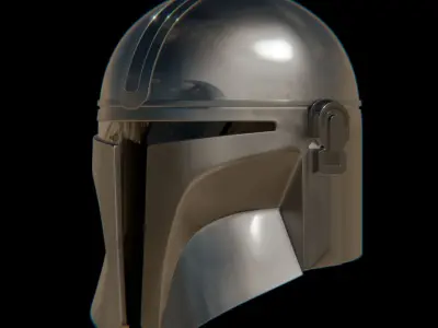Mandalorian Beskar Helmet - High-poly 3D model