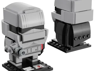 Lego BrickHeadz Star Wars Collection 3D Model Pack