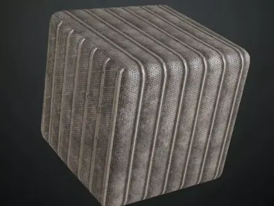 Silver Rust Metal Corrugated Transparent PBR Seamless Texture