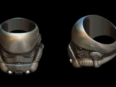 Storm trooper ring 3D print model