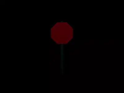 Low Poly Stop Sign Low-poly 3D model