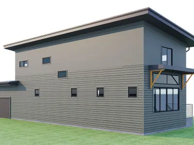 Contemporary Prefab Modular House 3D model