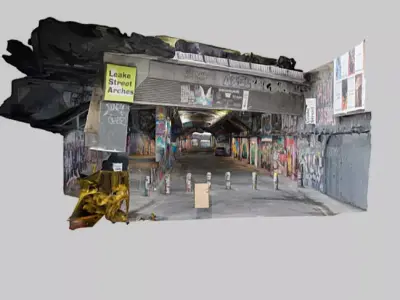 3D Leake Street Graffiti Tunnel 3D model