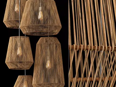 Lamp cone rope n9 3D model