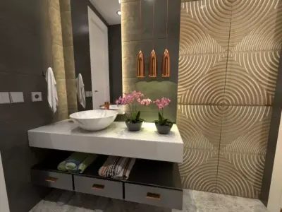 moderne small bathroom 3D model