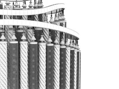 Chandelier Corbett Lighting Chimera 3D model