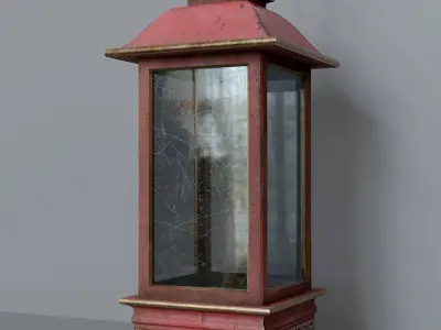 Decorative New Years lamp 1 Low-poly 3D model