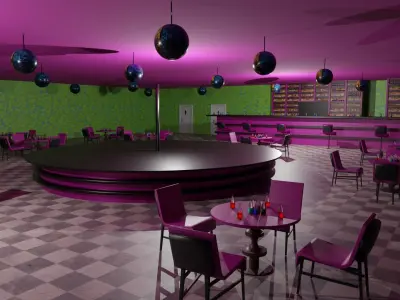 Night Club Low-poly 3D model