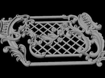 dekor die cut - ornate frame 3D model